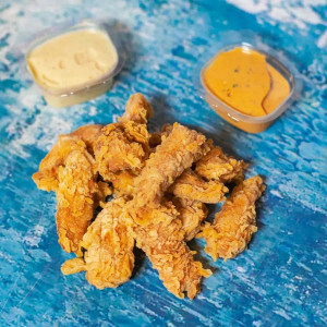 Mini Strips with Spicy Sauce